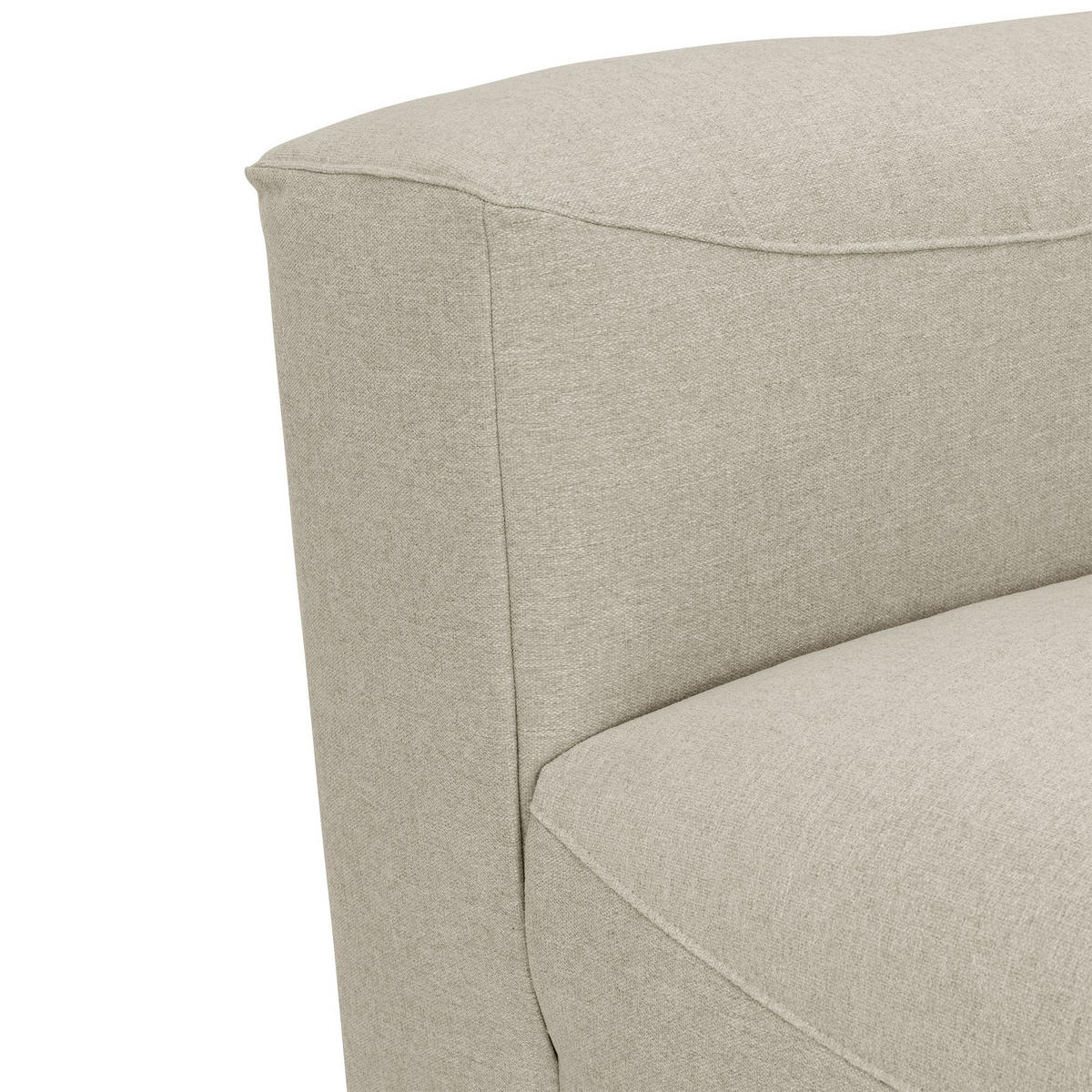 SOFA Element Armlehne links Kattrina Flachgewebe creme - Creme, Kunststoff (100/73/100cm) - 58aufmkessel