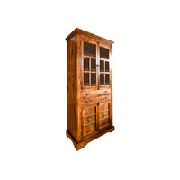 VITRINE Akazie 94x50x195 honig lackiert OXFORD #0452 - Braun, Holz (94/195/50cm) - Massivmoebel24
