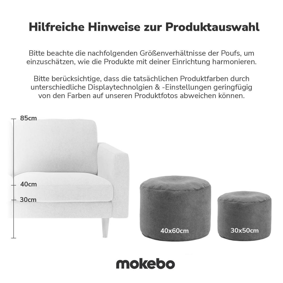 POUF Der Ruhepouf - Beige, Textil (50/30/50cm) - Mokebo