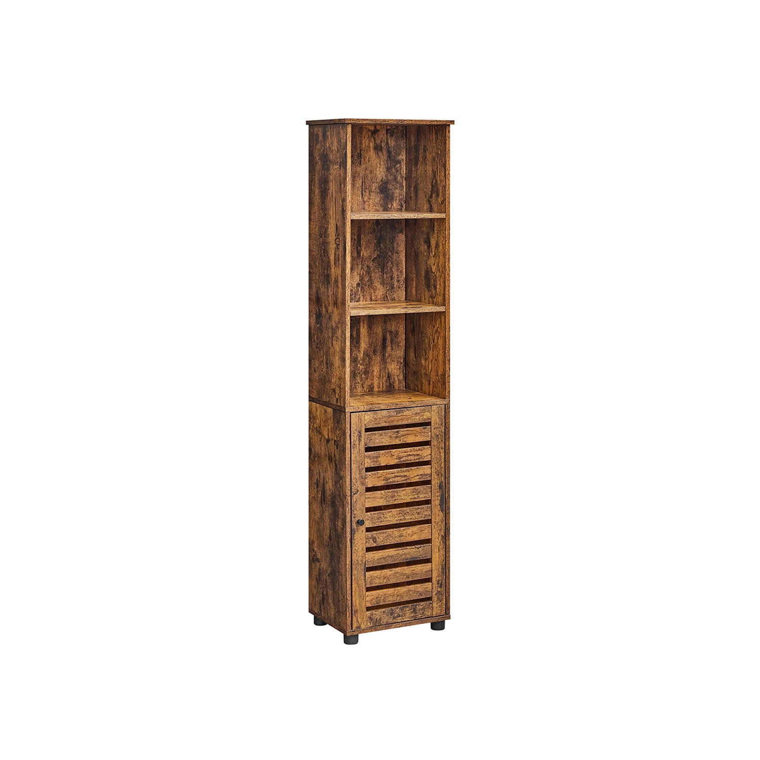 BADEZIMMERSCHRANK Kathmandu - Braun, Holzwerkstoff (30/167/40cm) - Hansiro