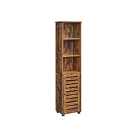 BADEZIMMERSCHRANK Kathmandu - Braun, Holzwerkstoff (30/167/40cm) - Hansiro
