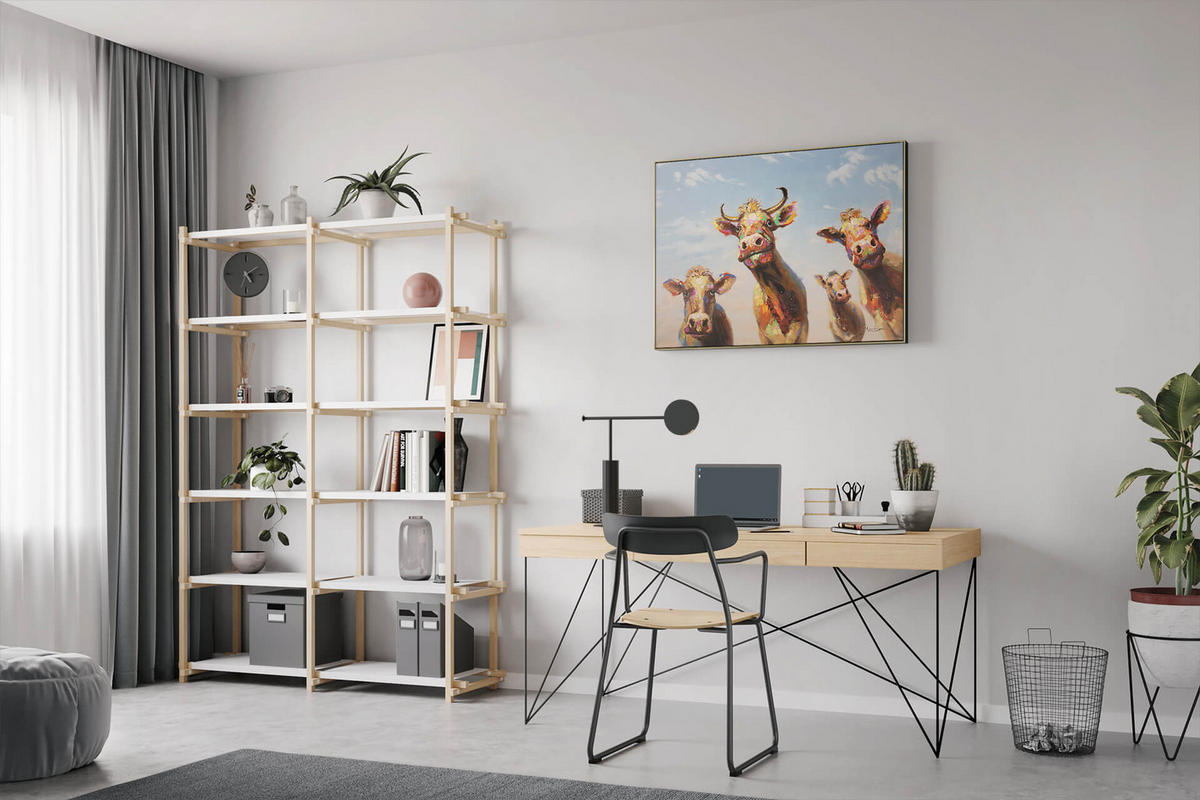 ÖLGEMÄLDE 100/75 cm - Braun, Holz/Textil (100/75cm) - KUNSTLOFT