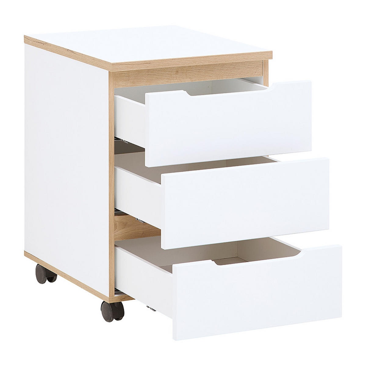 ROLLCONTAINER Manresa-36 - Weiß, Holzwerkstoff (45/66/55cm) - Lomado