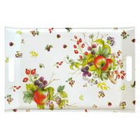 TABLETT Brombeeren, rechteckige Serviertablett mit Griff 54x35 cm - Brombeere, Kunststoff (35/3/54cm) - Lashuma