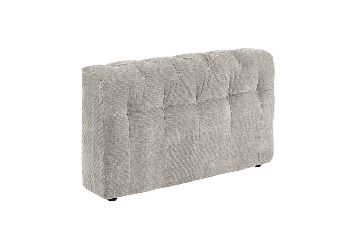 SOFA SITZELEMENT SEPHI Silber Cord - Silberfarben/Schwarz, Kunststoff/Textil (107/62/27cm) - KAWOLA