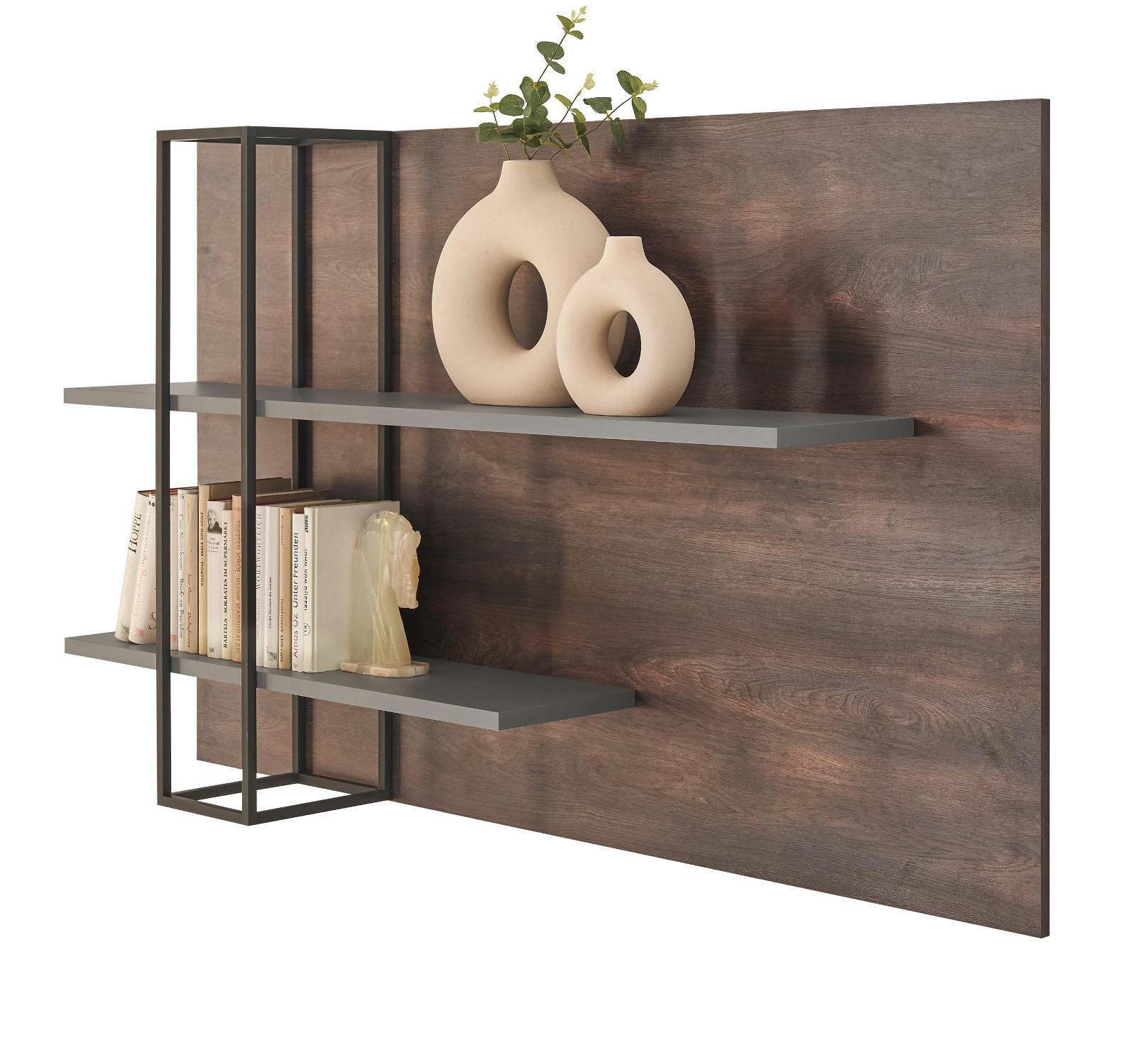 WANDPANEEL Thermo Eiche, grau, Wandboard 152 x 90 cm - Eichefarben/Grau, Holzwerkstoff (152/90/26cm) - Furn.Design