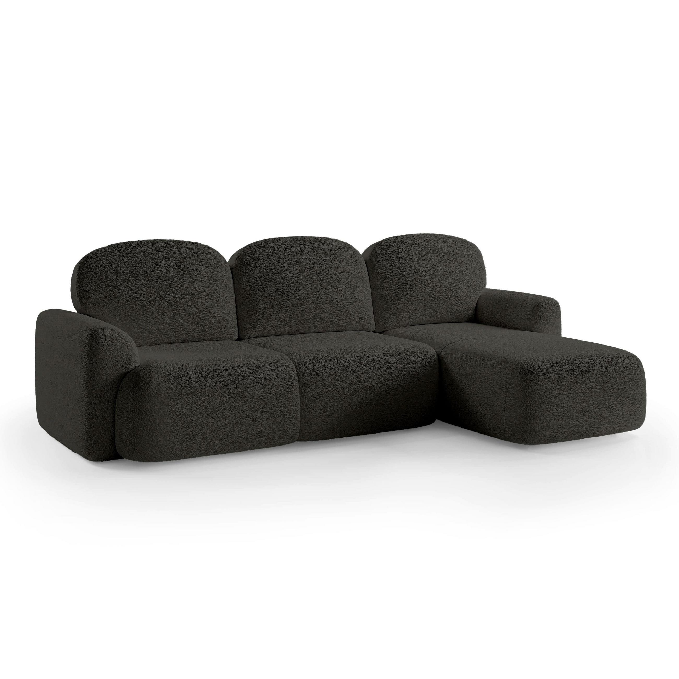 ECKSOFA Bulu Anthrazit - Anthrazit, Textil (260/95/163cm) - Pillovely