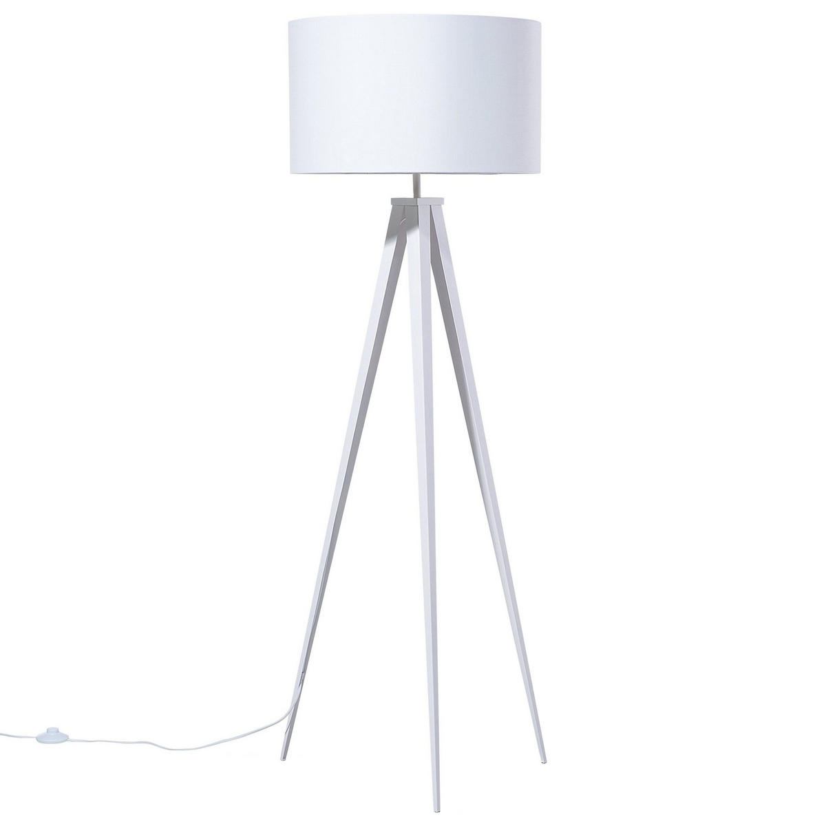 STEHLAMPE Stiletto 50/50/156 cm - Weiß, Metall (50/50/156cm) - Beliani
