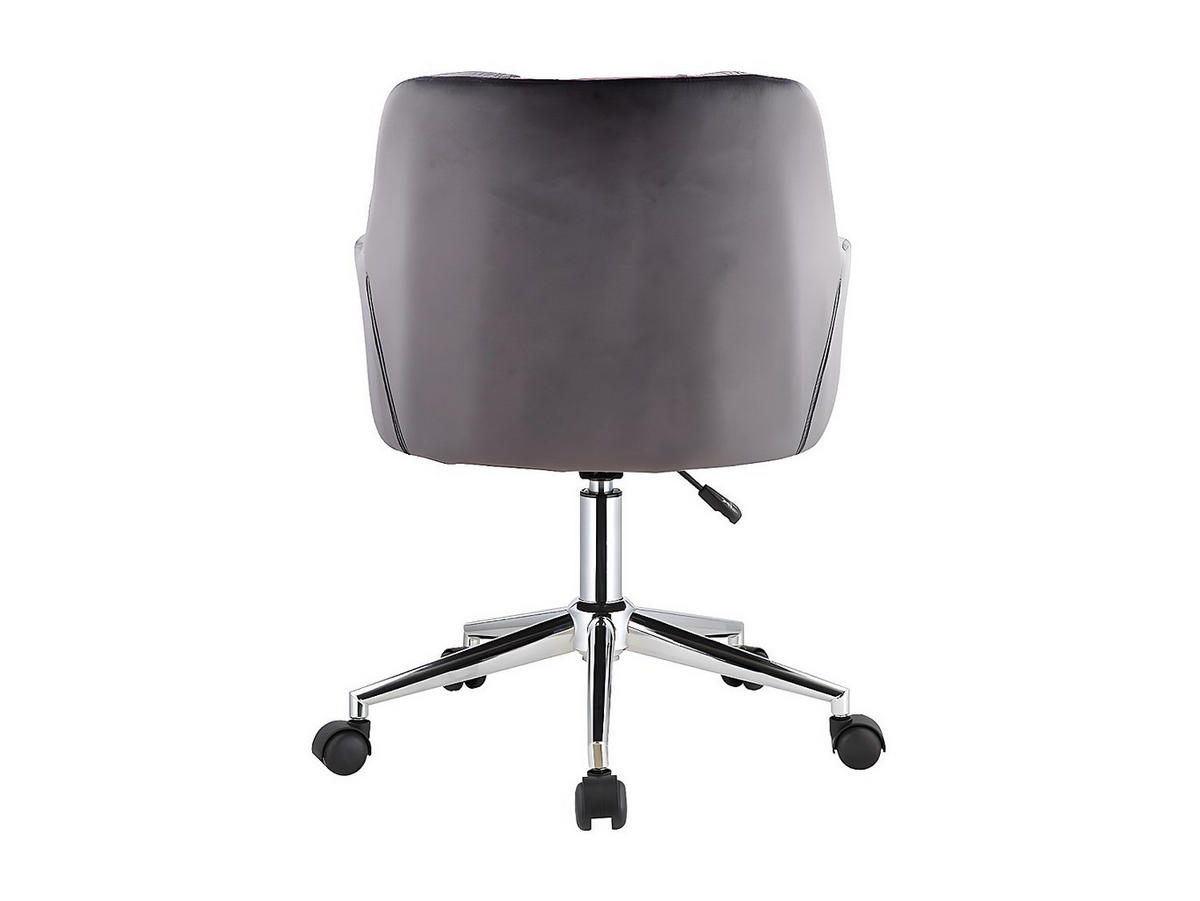 BÜROSTUHL ohne Armlehnen - 59 cm x 60 cm - samt - grau Pega - Grau, Textil (59/86/60cm) - Vente-Unique
