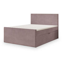 BOXBETT TERVAN 180x200 cm mit Matratze und Topper - Rosa - Rosa, Holz (180/200cm) - MASSENO