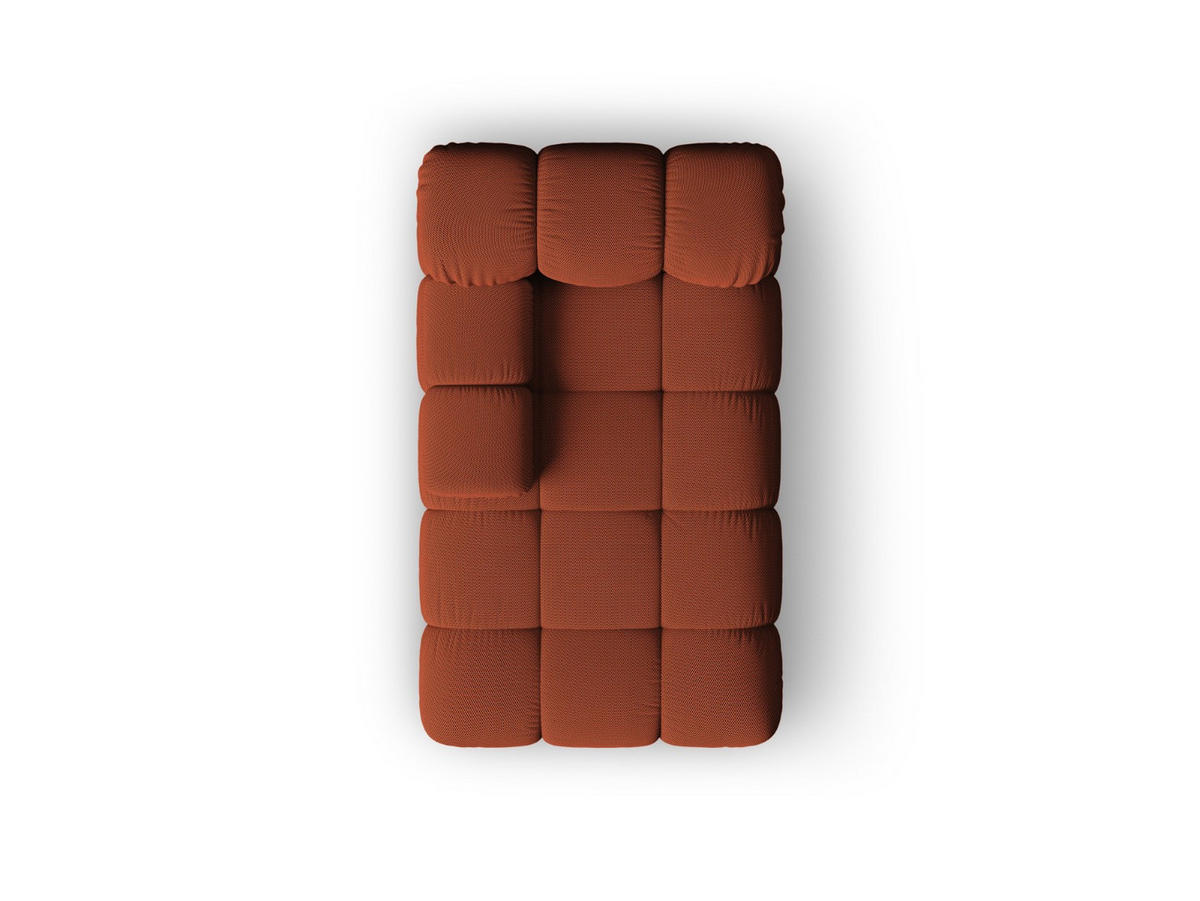 CHAISELONGUE links Bellis aus 3D-Stoff ziegelstein - Orange, Textil (94/70/155cm) - Micadoni