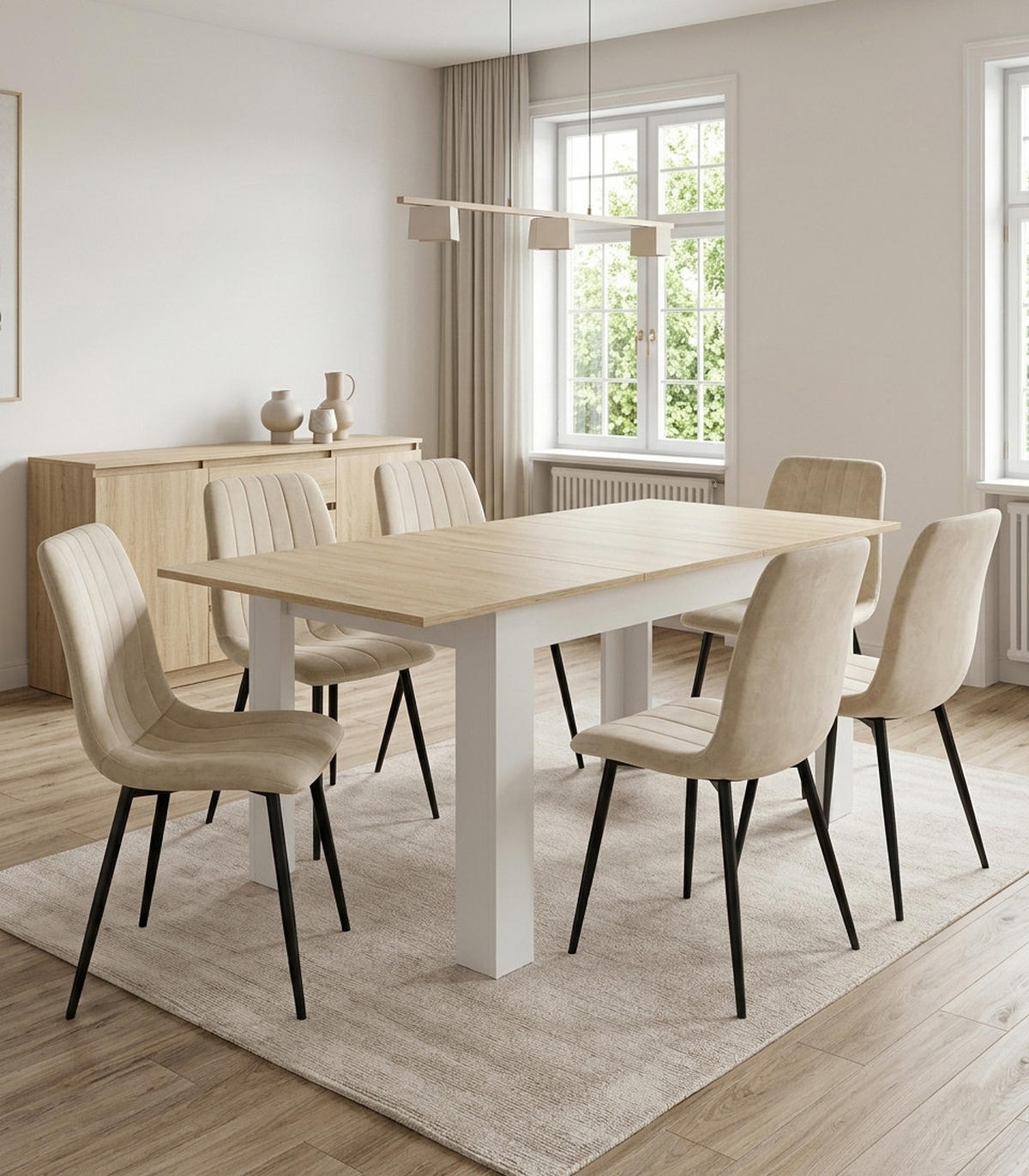 ESSTISCH ausziehbar Eiche Sonoma - Sonoma Eiche, Holzwerkstoff (160/80/75cm) - Mat-Haus