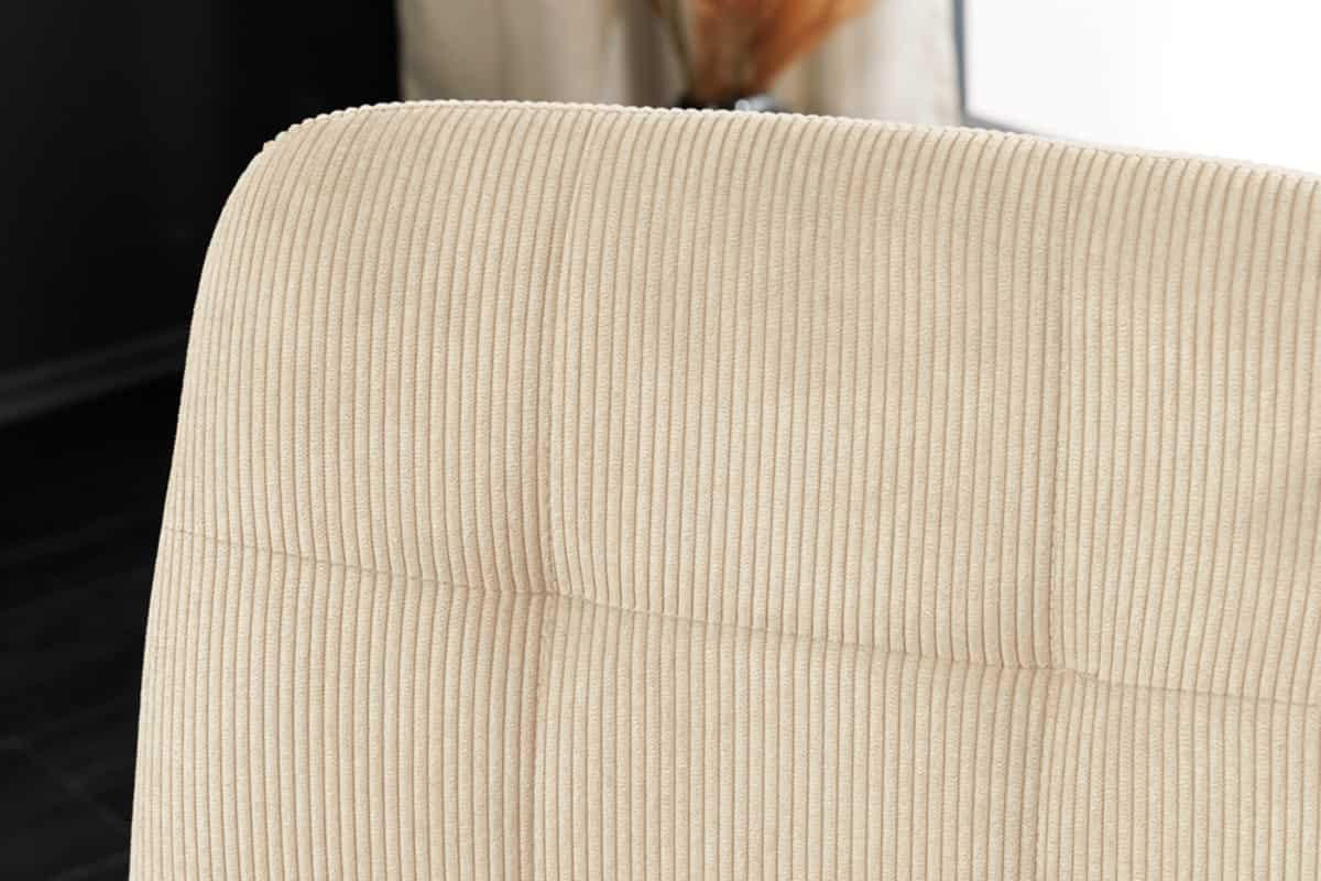 STUHL TRES CHIC Cord Beige 90 cm - Beige/Schwarz, Textil/Metall (44/88/52cm) - riess-ambiente