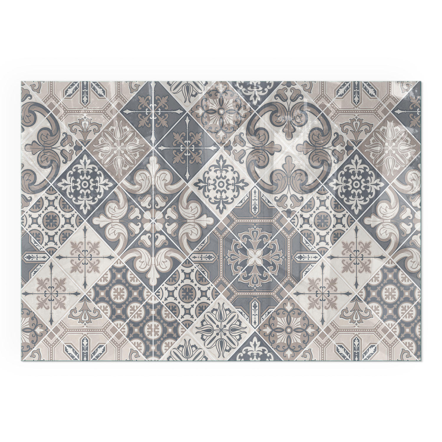 GLASPLATTE für Kamin 100x70 cm - Grau, Glas (100/70/0.4cm) - TULUP