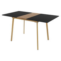 ESSTISCH schwarz 140/70/77 cm - Schwarz, Holzwerkstoff (110/75/76.5cm) - ML-DESIGN