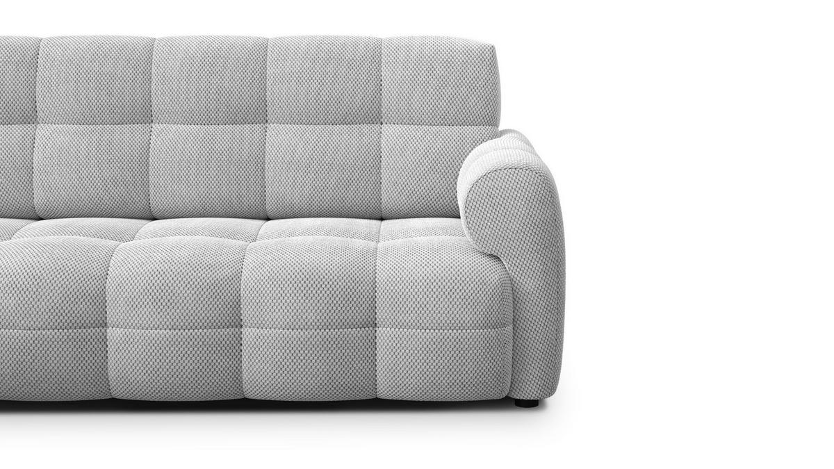 ECKSOFA MELLOW 5-Sitzer, hellgrau - Hellgrau/Schwarz, Holz/Textil (283/191cm) - Courtois Laville