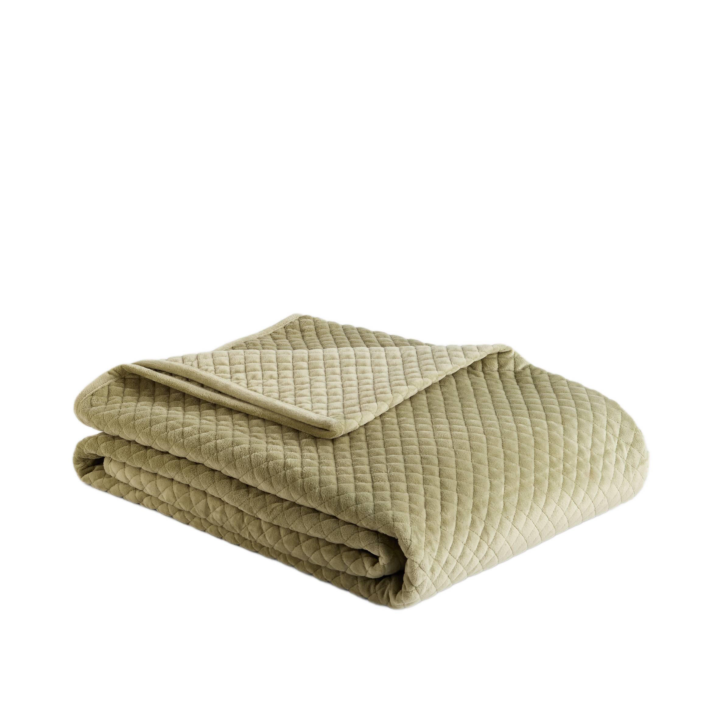 TAGESDECKE Plums - Hellgrün, Textil (200/220cm) - home&you