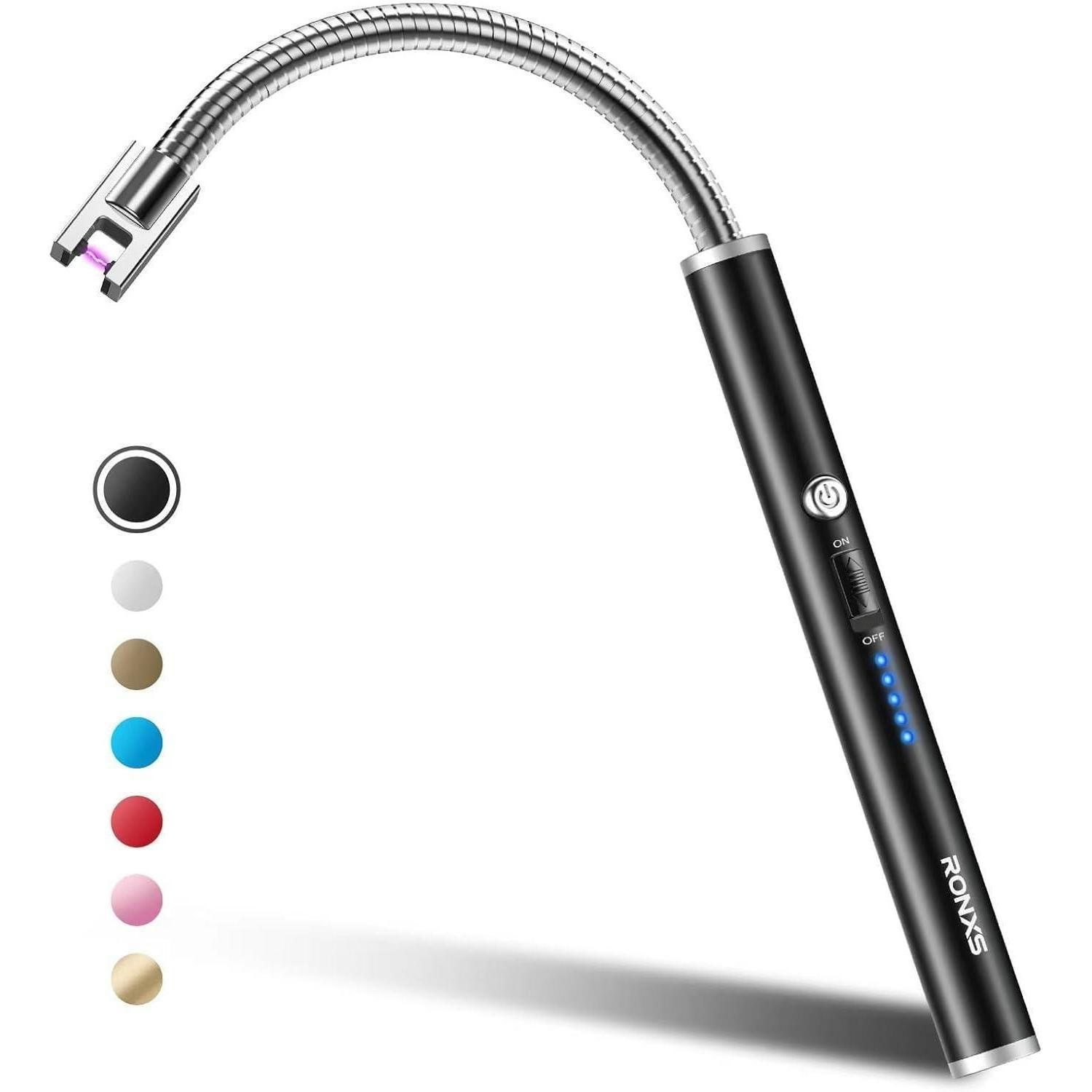 STABFEUERZEUG mit langem Hals Mattschwarz - Schwarz, Kunststoff (5.7/1.9/26.6cm)