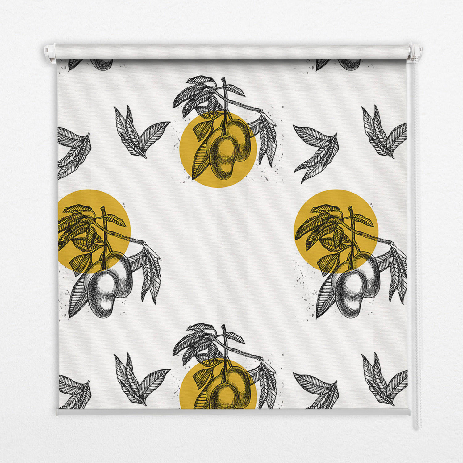 TULUP VNITŘNÍ roleta - okenní roleta - roleta - 140x140 cm - Ovoce a žluté kruhy