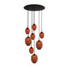 GALERIELEUCHTE Echos 8-flammig Braun Ø 18/25cm - Schwarz/Braun, Glas (18/18/20cm) - s.luce