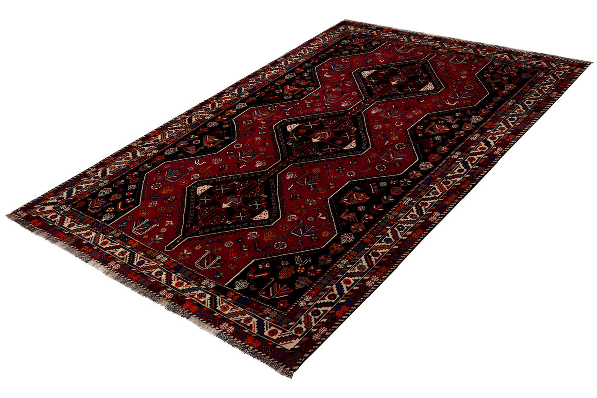 ORIENTTEPPICH handgeknüpft Gashgai Rot 268/177 cm Schurwolle - Rot, Textil (177/268cm) - Looma