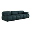3-SITZER SOFA Kunstleder Blau - Blau/Petrol, Leder/Kunststoff (285/70/96cm) - Makamii