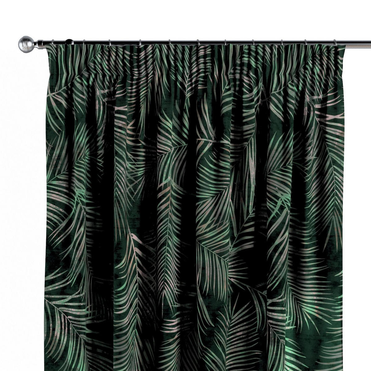 VORHANG Velvet grün, 130x245 cm - Grün, Textil (130/245cm) - Dekoria