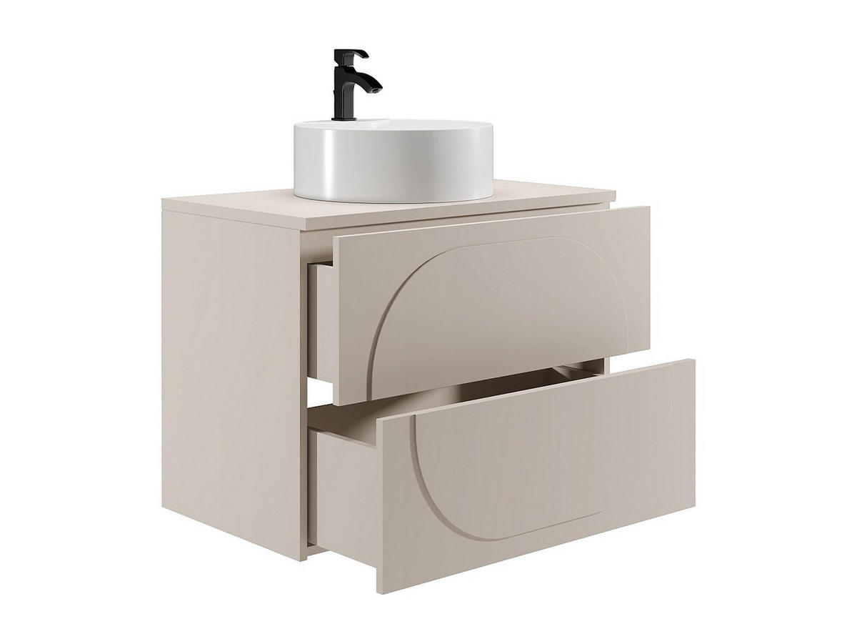 EINZELWASCHTISCH - 80cm x 46cm - MDF - beige - VUTOMA - Beige, Holz (80/60/46cm) - Vente-Unique