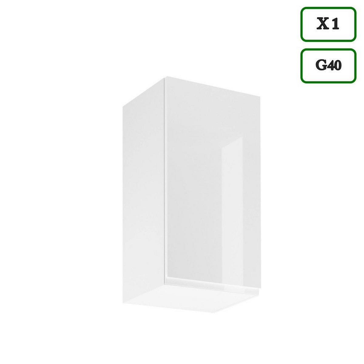 KÜCHENZEILE 320 cm – Aspen K91-M320 - in Weiß/Hochglanz - Weiß, Holzwerkstoff (320/212/60cm)