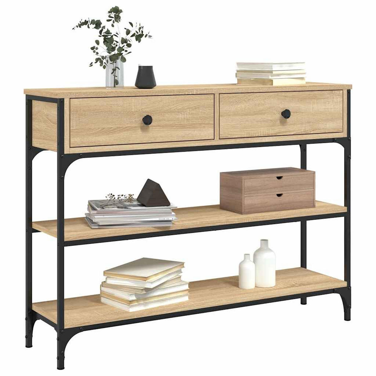 KONSOLENTISCH Sonoma-Eiche 100/25/75 Cm Holzwerkstoff - Braun, Holzwerkstoff (100/25/75cm) - vidaXL