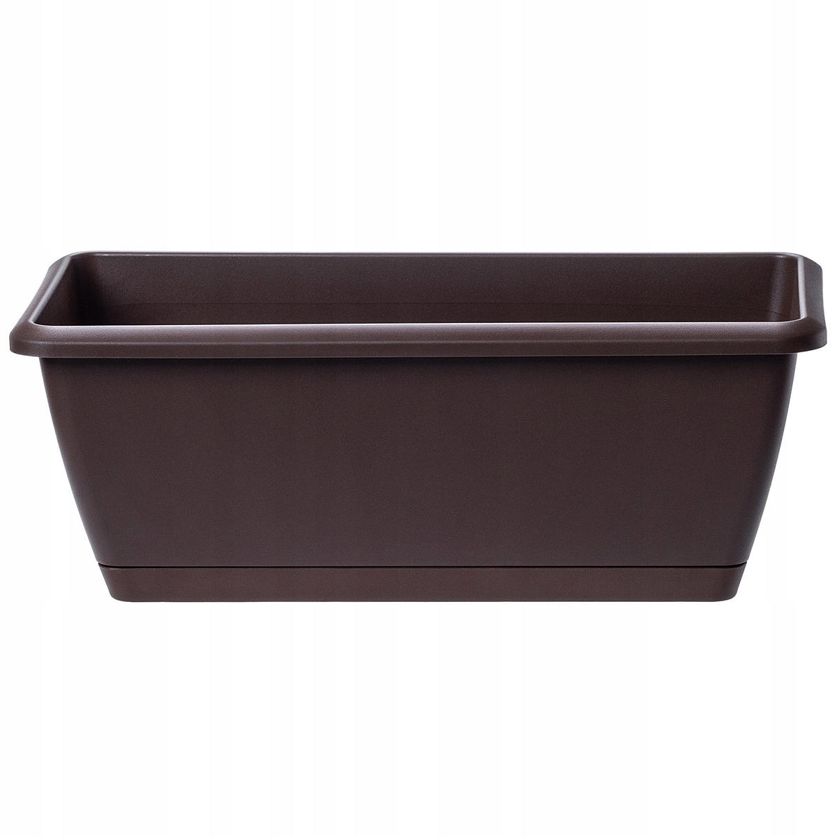 BALKONKASTEN 40 cm mit Griffen, Braun - Braun, Kunststoff (19/40cm) - KADAX