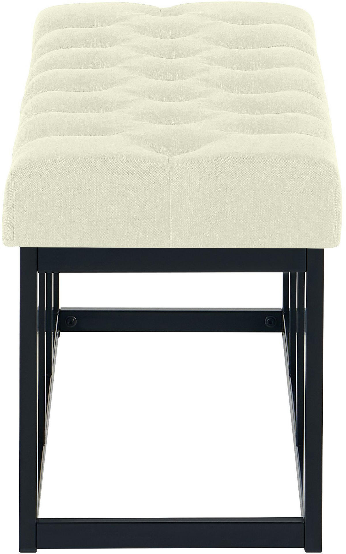 SITZBANK 100/38 cm Stoff Creme - Creme/Schwarz, Textil/Metall (100/46/38cm) - CLP