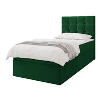 BOXBETT Luanda Single - Schwarz/Grün, Holz/Kunststoff (80/200cm) - MIRJAN24