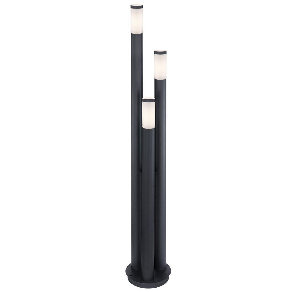 LED AUSSENLEUCHTE BOSTON Edelstahl Anthrazit - Anthrazit, Metall (28/28/170cm) - Globo Lighting