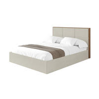 POLSTERBETT mit Bettkasten und Lattenrost, Bett mit Matratze H3/H4 - LILA 140x200 Creme - Creme, Holzwerkstoff/Textil (140/200cm) - ALTDECOR