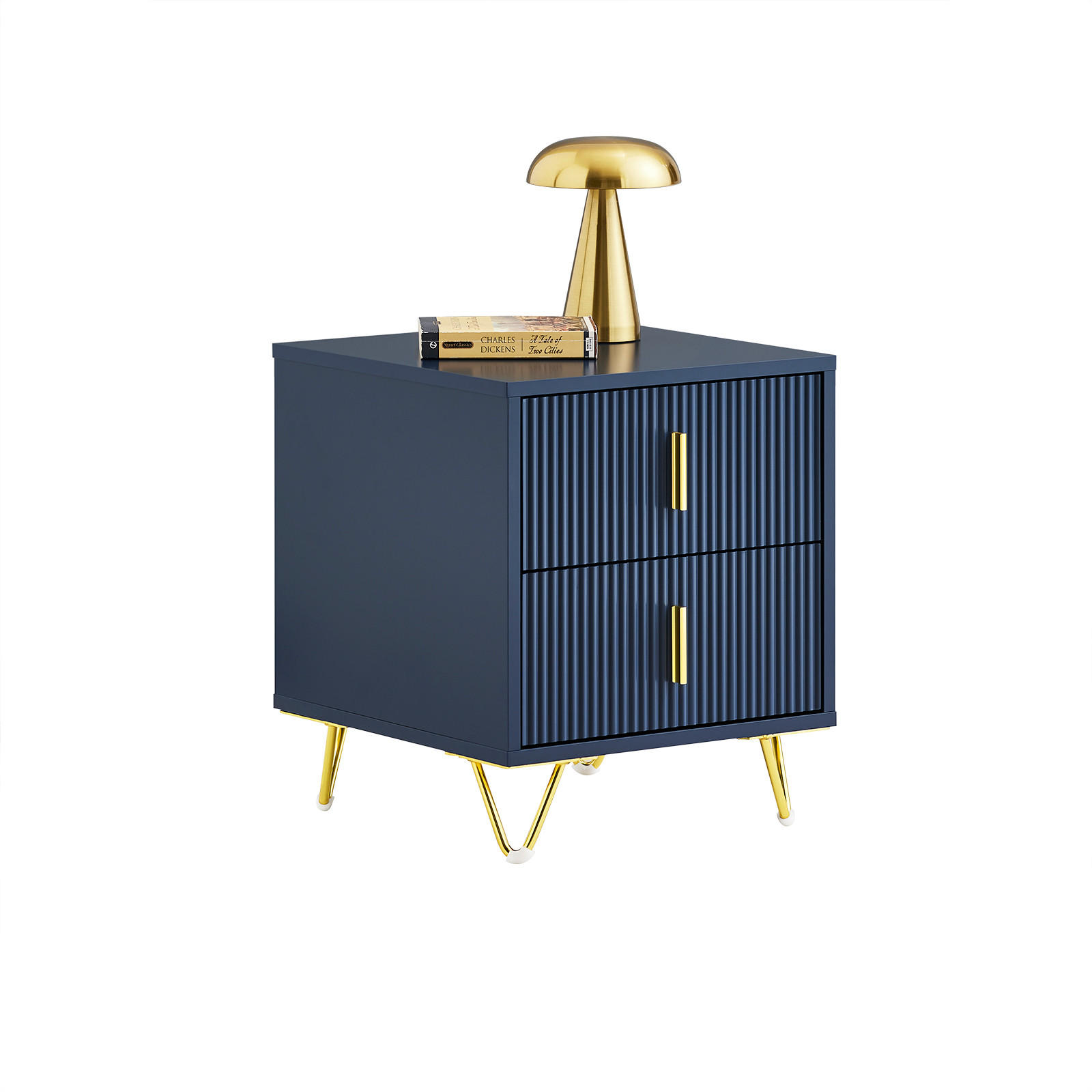 NACHTTISCH Blau - Blau, Holzwerkstoff (40/47/40cm) - SoBuy
