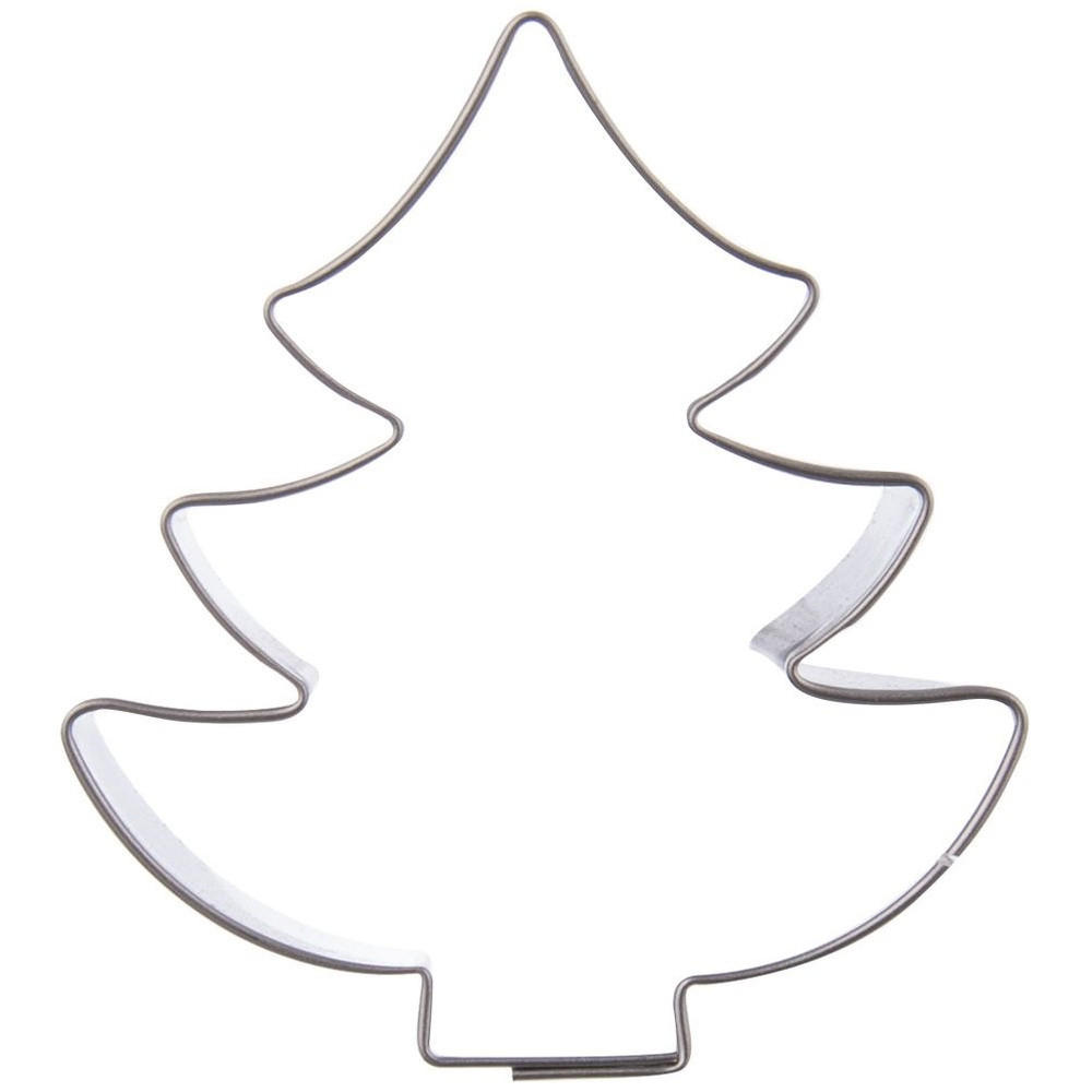 AUSSTECHFORM Tannenbaum 4,6 cm Silber - Silberfarben, Metall (4/1.5/4.6cm) - Orion 