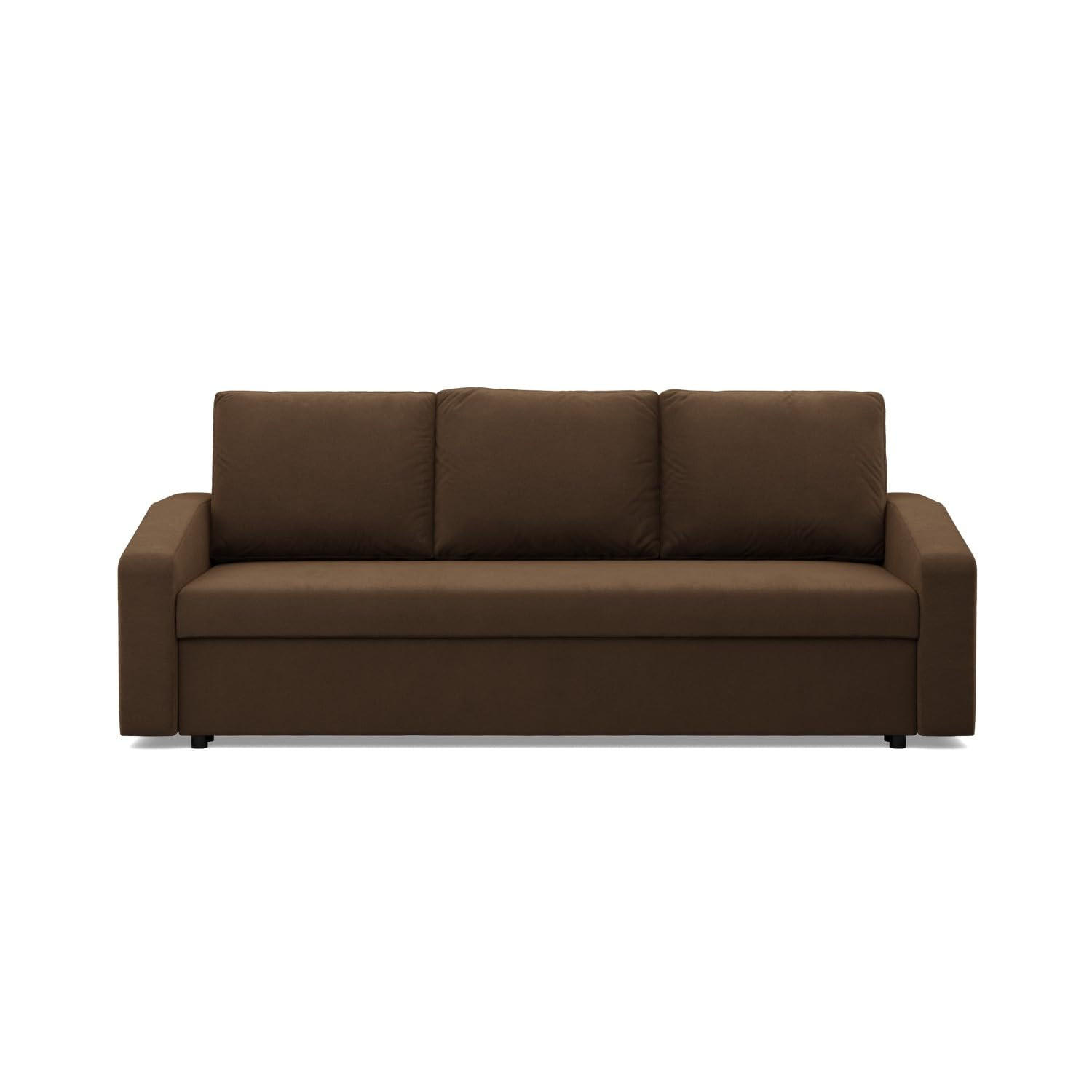 SOFA 3-SITZER MIT SCHLAFFUNKTION NEO, Dunkelbraun - Braun, Textil (220/92/92cm) - Mebligo