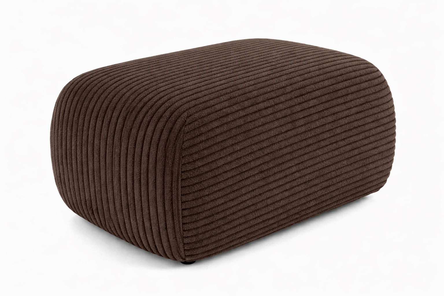 HOCKER Sitzpouf Für Wohnzimmer, Cordstoff Poso, Braun, BIS - Braun, Holz (64/40/40cm) - Kaiser Möbel