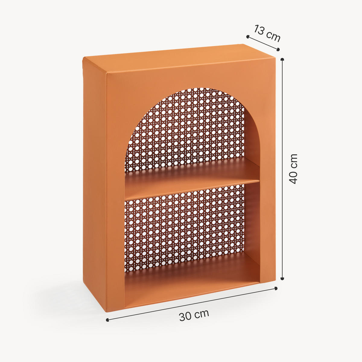 WANDREGAL Jäller I. - Orange, Metall (30/40/13cm) - [en.casa]