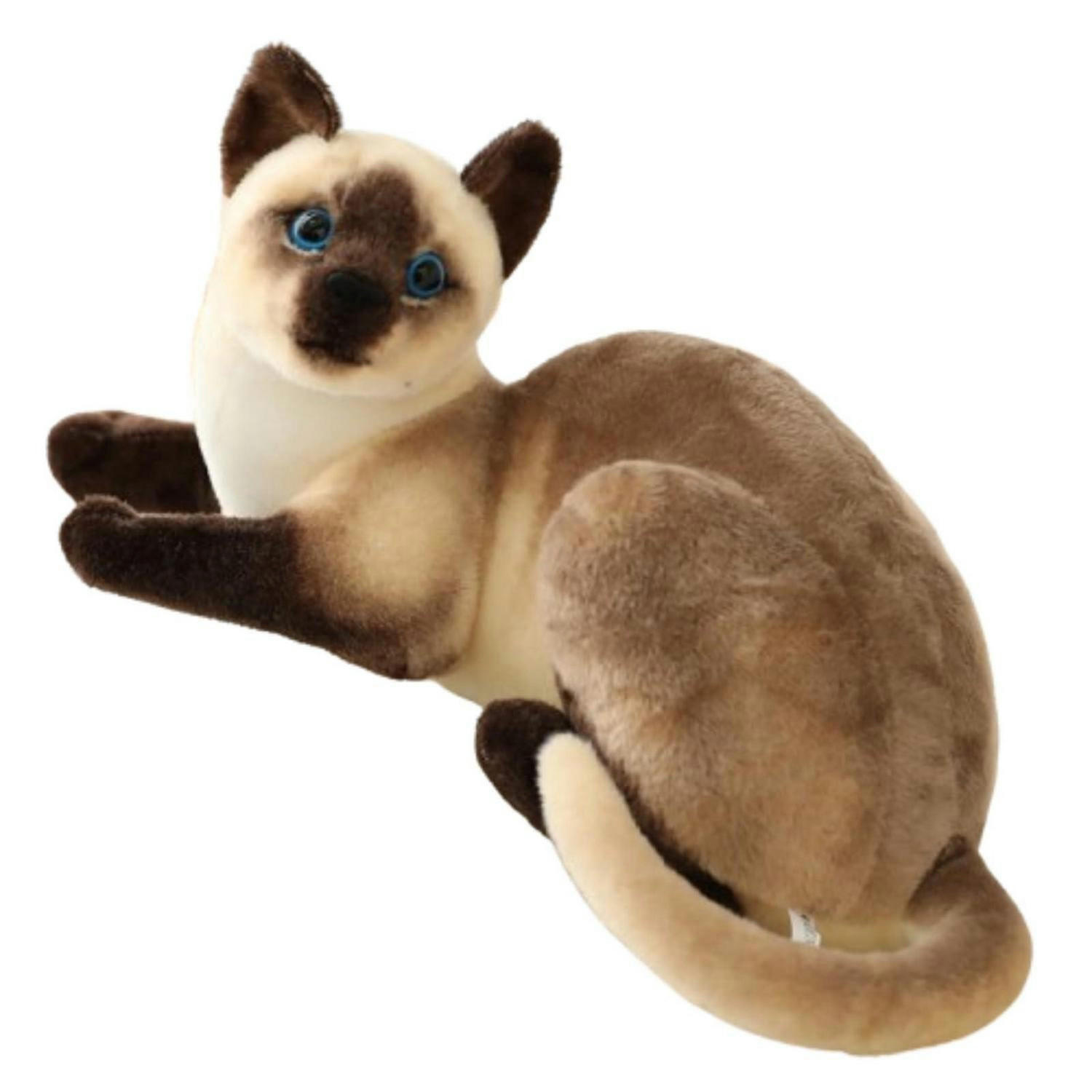 PLÜSCHTIER Katze Siamkatze 26 cm - Braun, Textil (10/15cm)