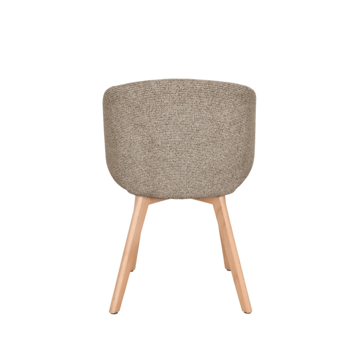 STÜHLE 2er?Set aus stoff und massive Holzfüße 60/55/79 cm - Braun, Textil (55/79/63.5cm) - Calicosy