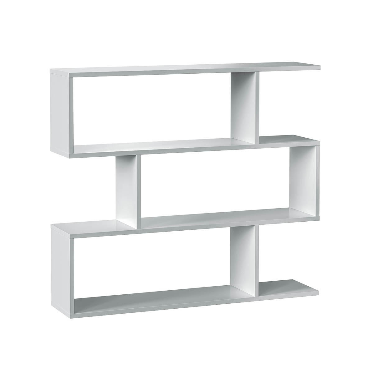 REGAL mit 3 Ebenen L110 cm - Athena - Weiß, Holzwerkstoff (24/97/110cm) - Calicosy