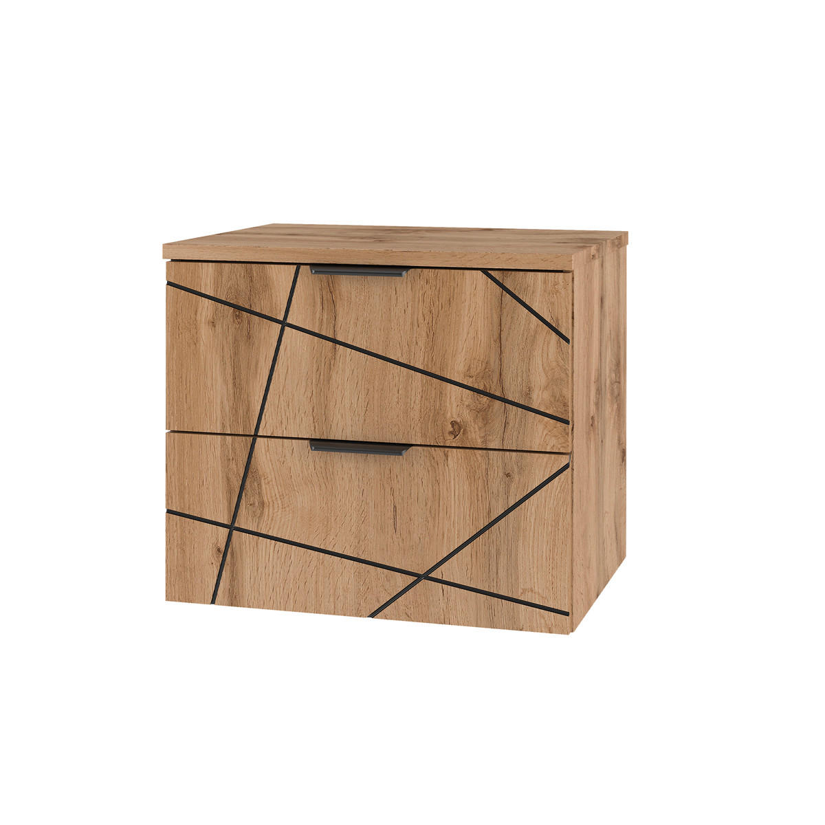 WASCHTISCHUNTERSCHRANK 60.6cm Teren Holz - Braun, Holzwerkstoff (60.6/52.2/46.5cm) - Petits-meubles