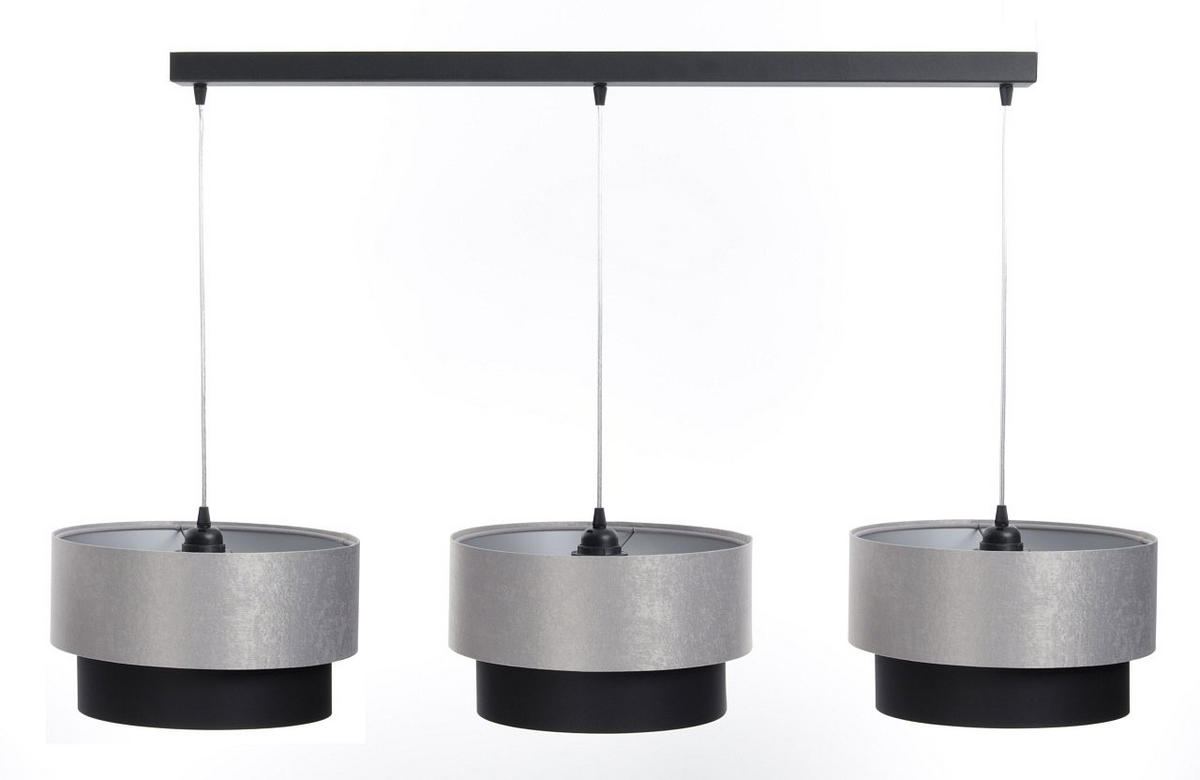HÄNGELEUCHTE Grau 30/88 cm - Schwarz, Kunststoff (30/2.6/88cm) - ONZENO