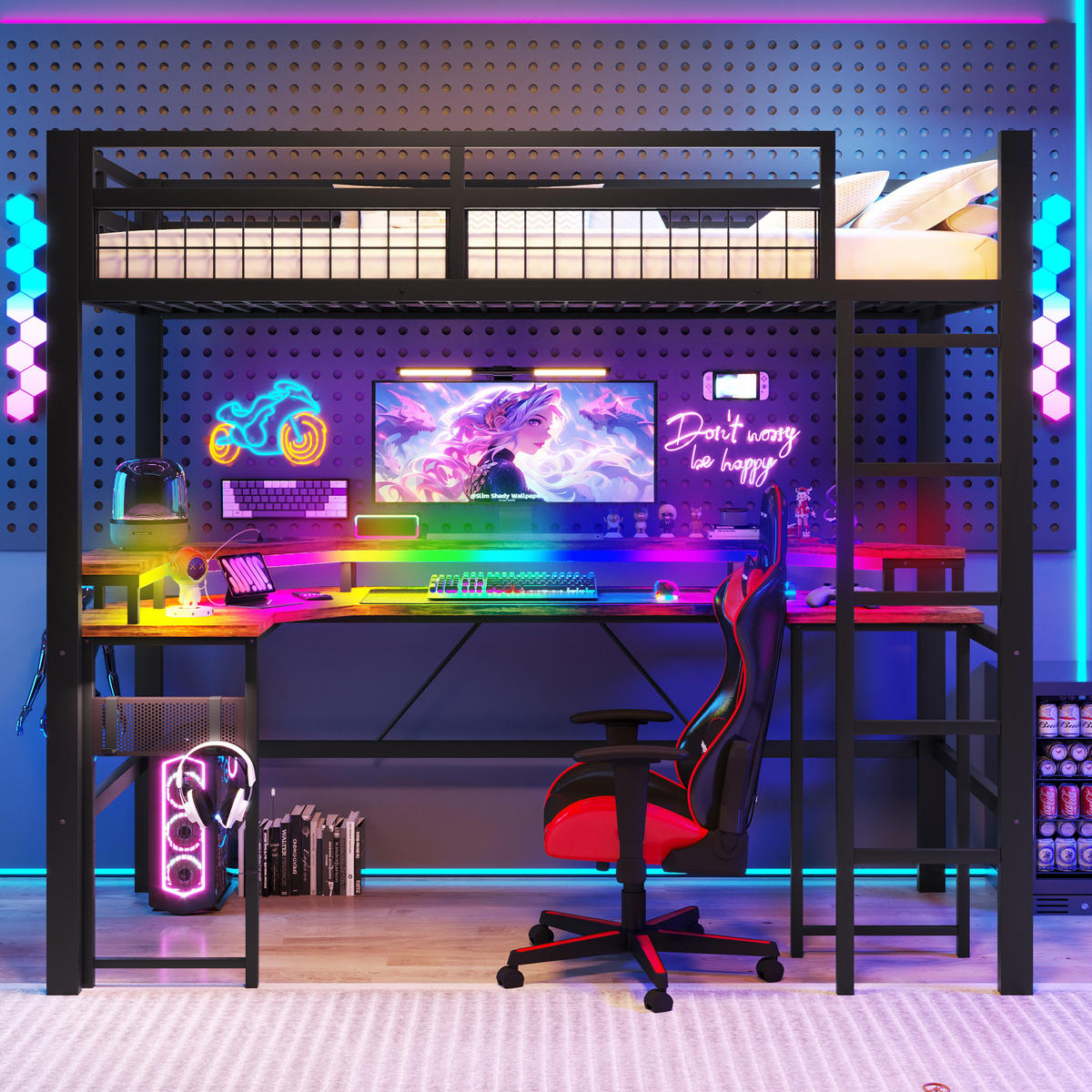 HOCHBETT Eisen 90/200 cm Schwarz - Schwarz, Metall - Raumix