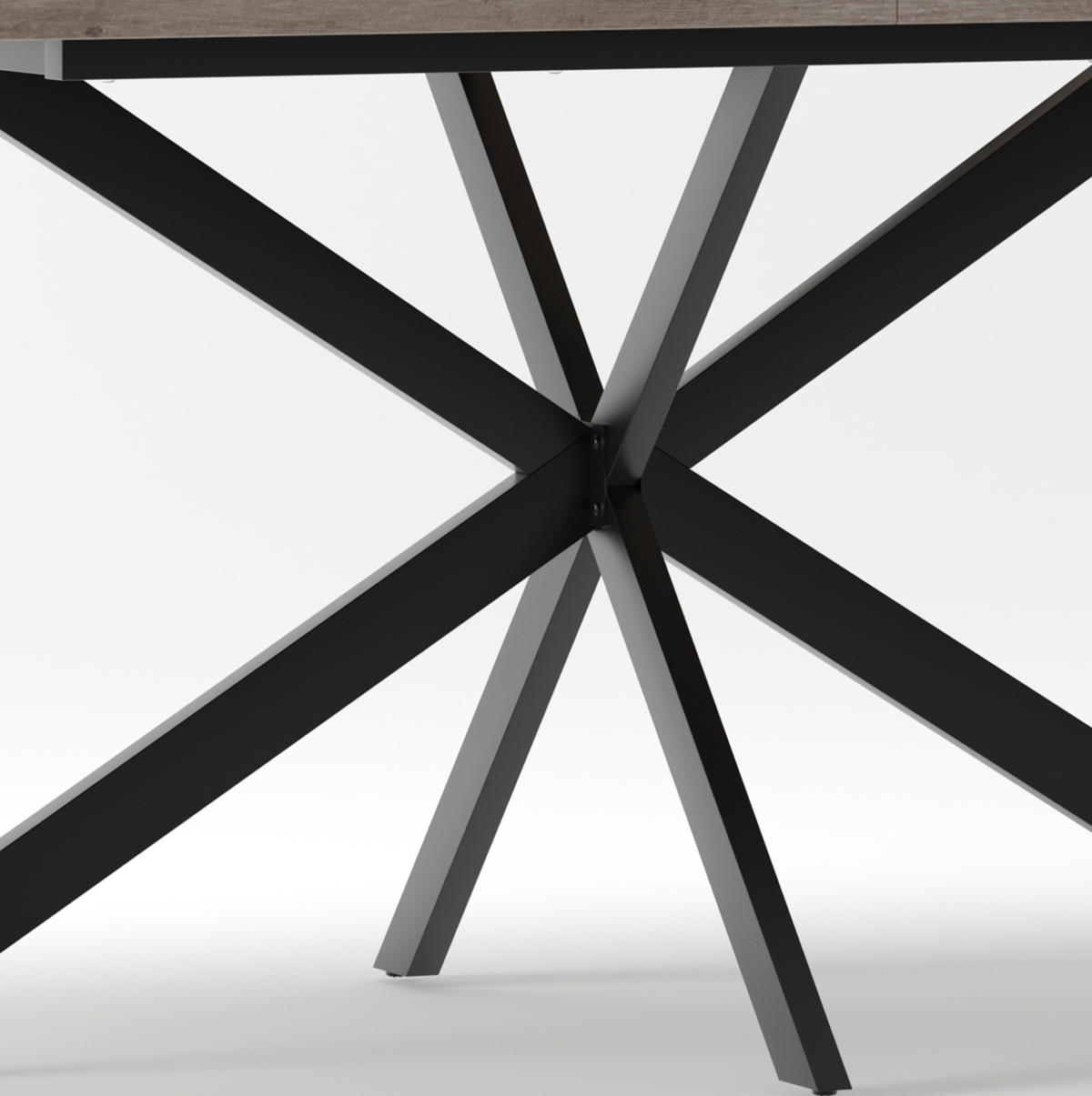 ESSTISCH 140-180/80/76 cm in Grau aus MDF mit Stauraum und Ausziehfunktion - Grau, Metall (80/160/76cm) - BEAOK