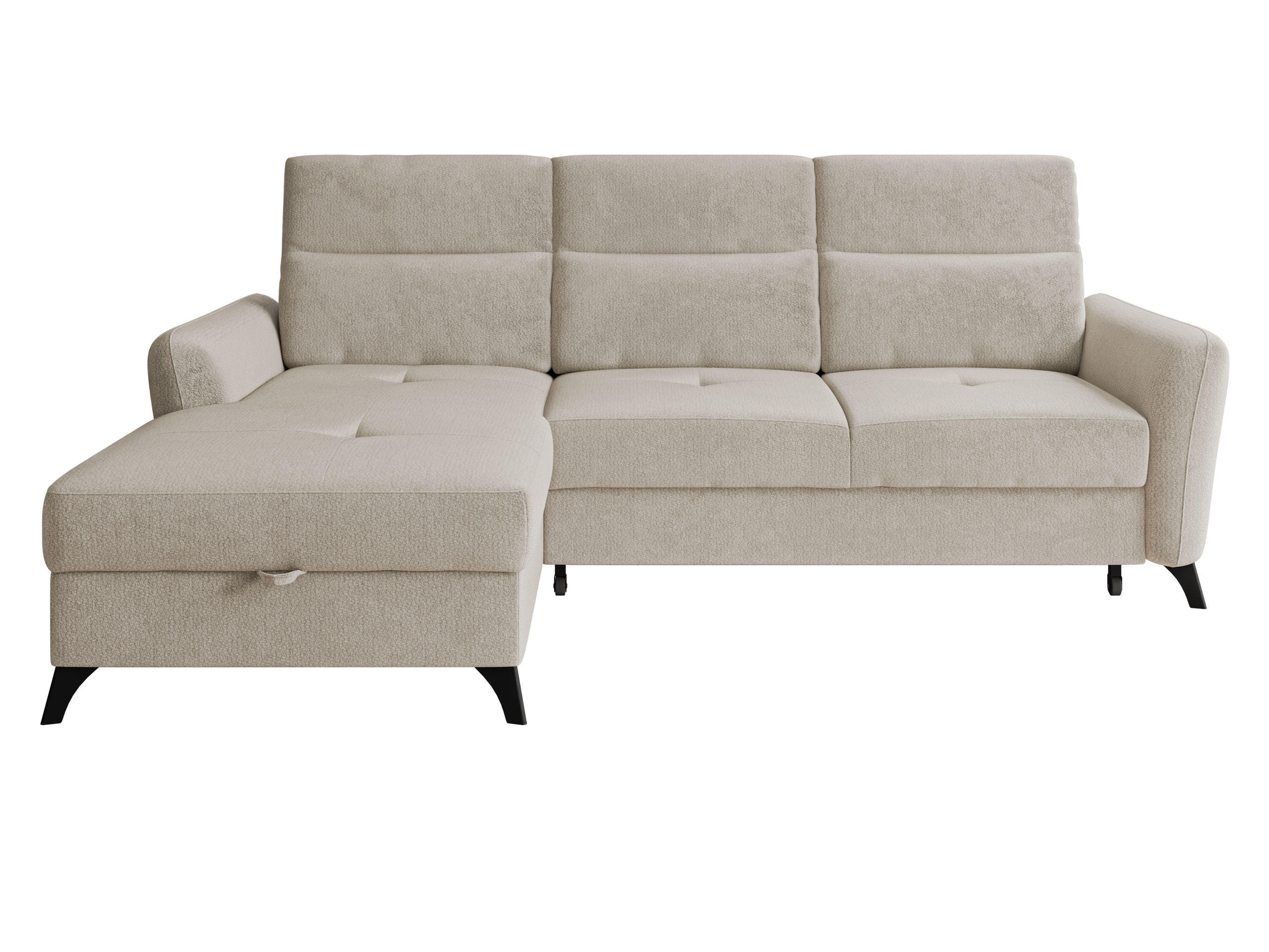 ECKSOFA Talia, Seite: Links LC-2R - Beige/Schwarz, Holz/Kunststoff (238/167cm) - MIRJAN24