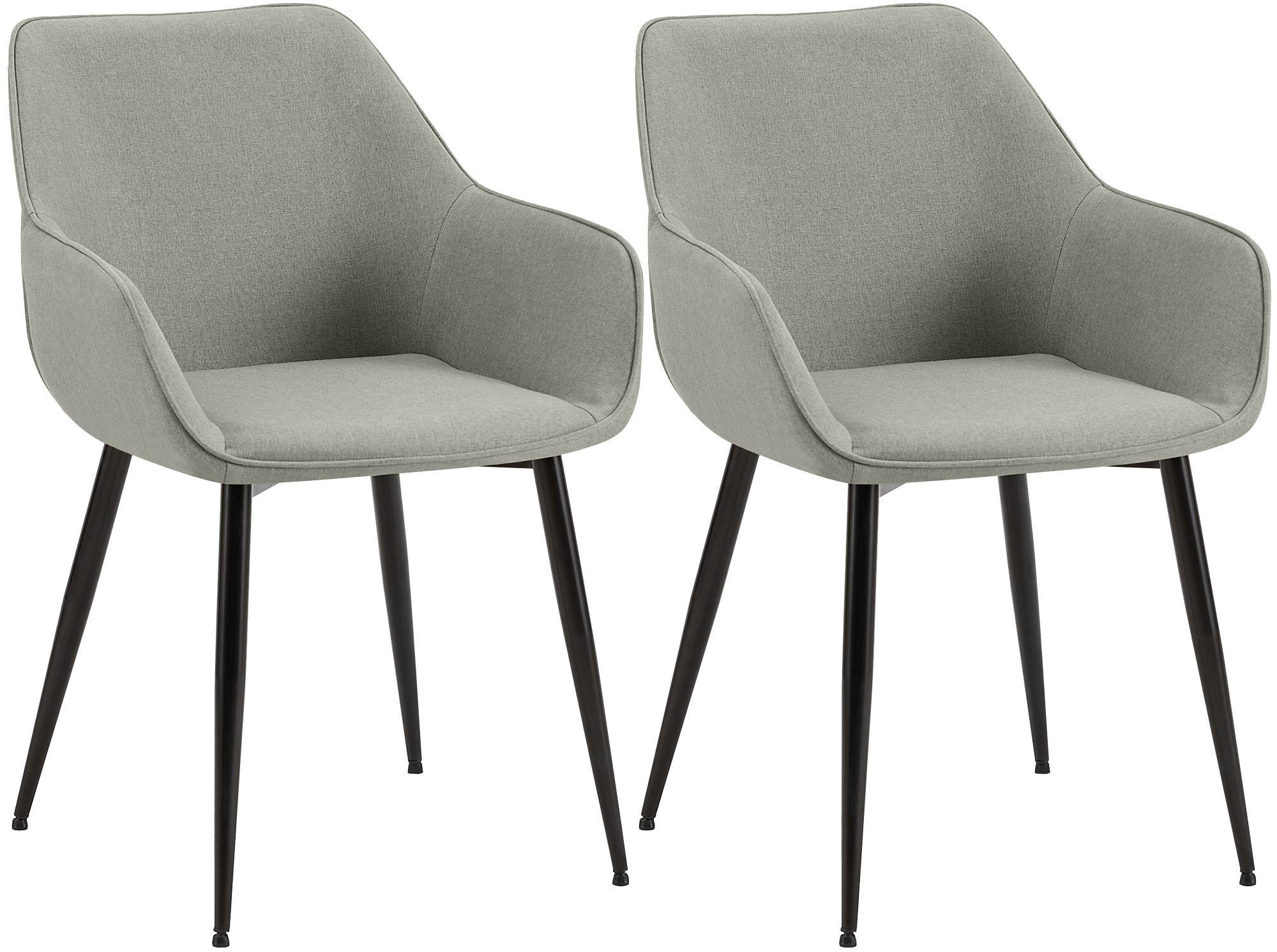 furnicato Esszimmerstuhl Hellgrau 52x82x63 cm