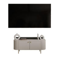 LOWBOARD mit zwei Türen beige OVIO - Beige, Holzwerkstoff (123/50/42cm) - Compleo24